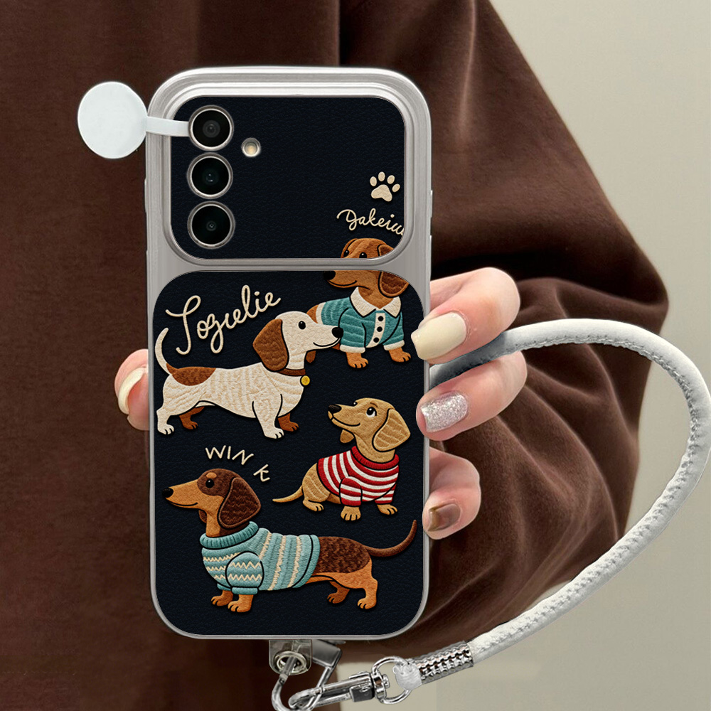 Cute Cartoon Wrist Strap Silicone Case - Funda de Teléfono con Diseño de