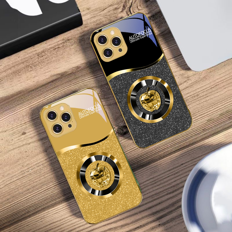 Screen Protectors - Funda de Cristal Morado para iPhone