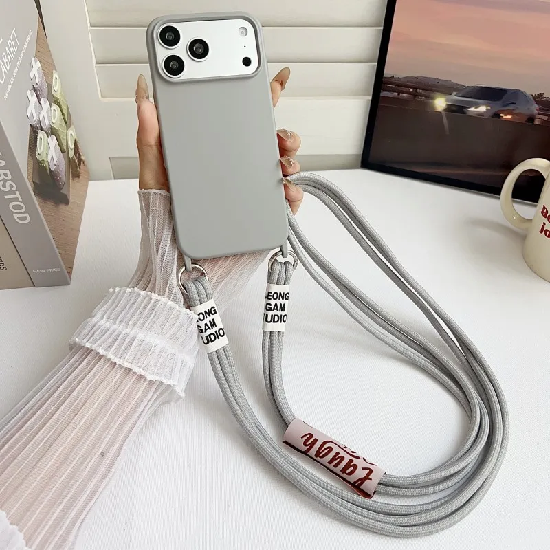 Crossbody Lanyard Neck Strap Case - Funda Original con Cordón para iPhone
