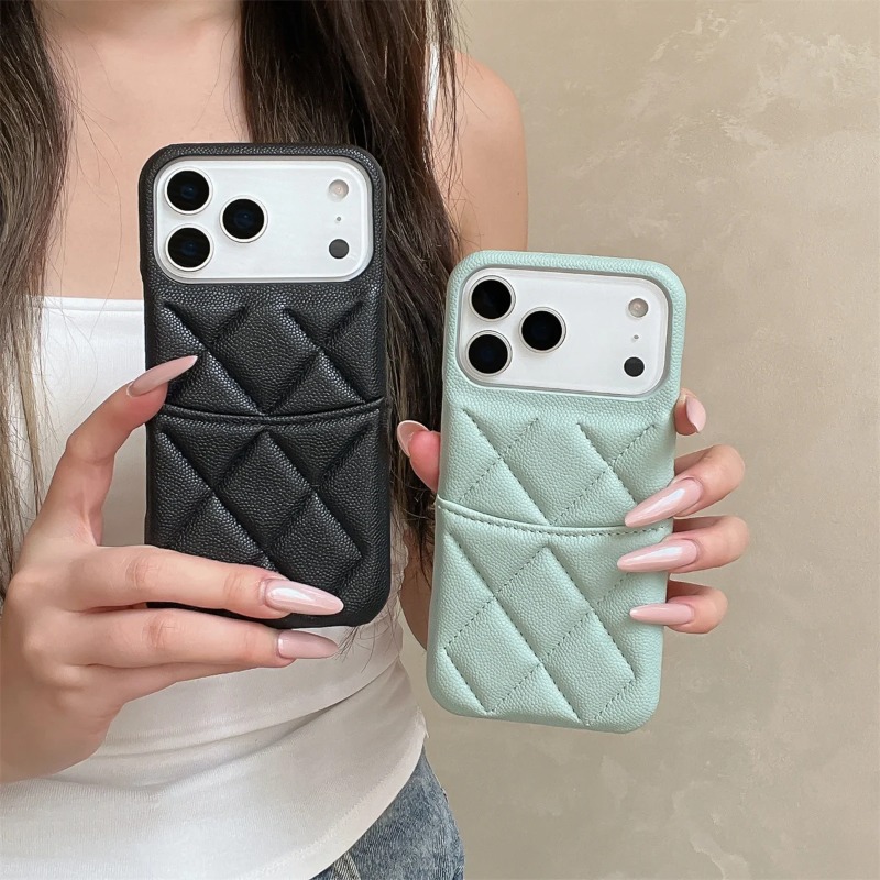 Leather Wallet Card Holder Phone Cover - Funda de teléfono tipo billetera con