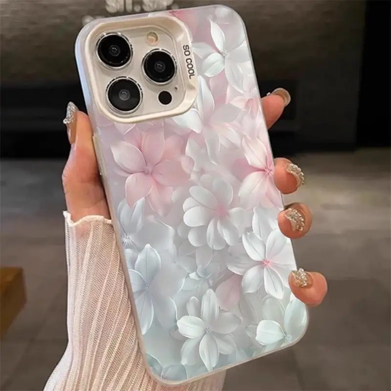 Screen Protectors - Funda con Diseño de Flores Rosadas