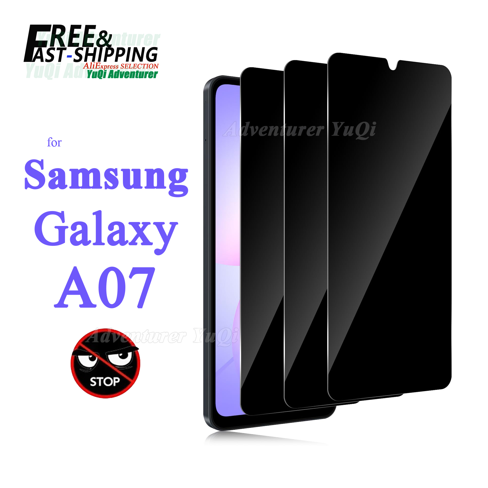 Anti Spy Privacy Glass Case - Protector de pantalla antiespía para Samsung