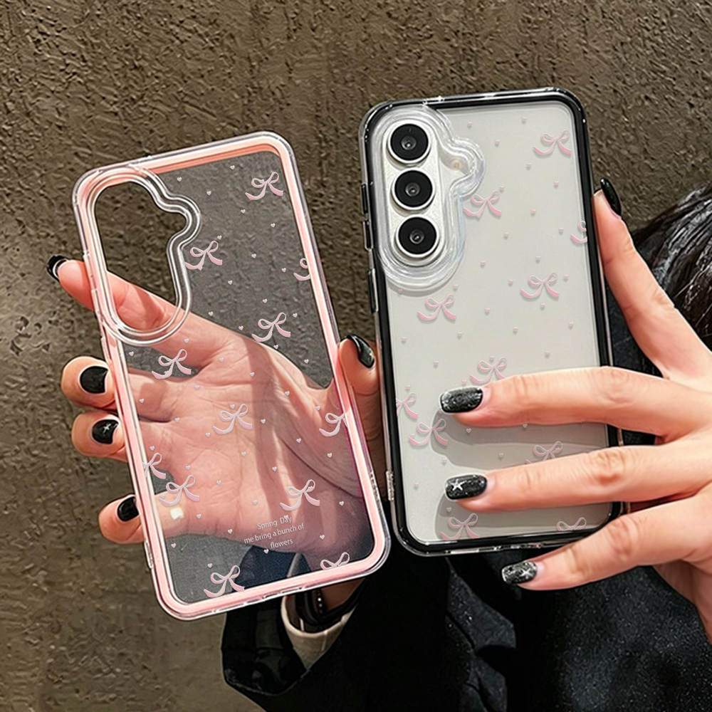 Clear Shockproof Bumper Case - Funda de Teléfono Suave con Lazo