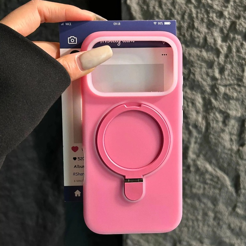 Liquid Silicone Magnetic Phone Case - Funda de Silicona Líquida Color Caramelo