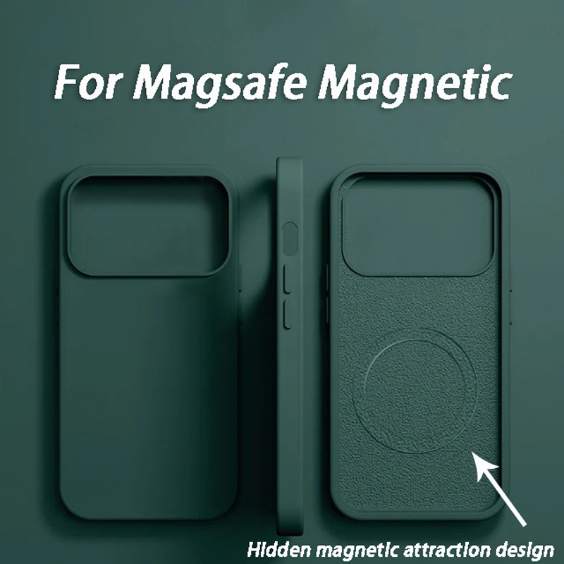 Liquid Silicone Magnetic Phone Case - Funda de Lujo con Carga Inalámbrica
