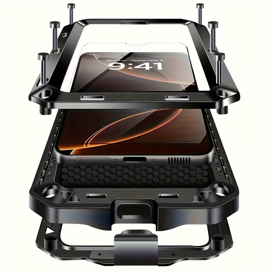 Heavy Duty 360 Full Body Protective Case - Funda de Teléfono de Metal Resistente
