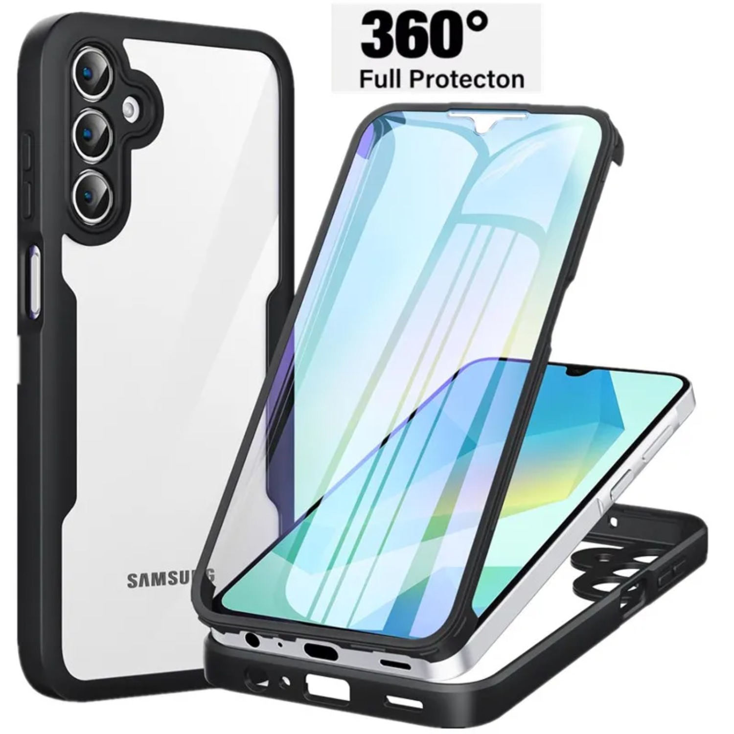 Resistente transparente 360 °  - Heavy Duty 360 Full Body Protective Case reseña y precio