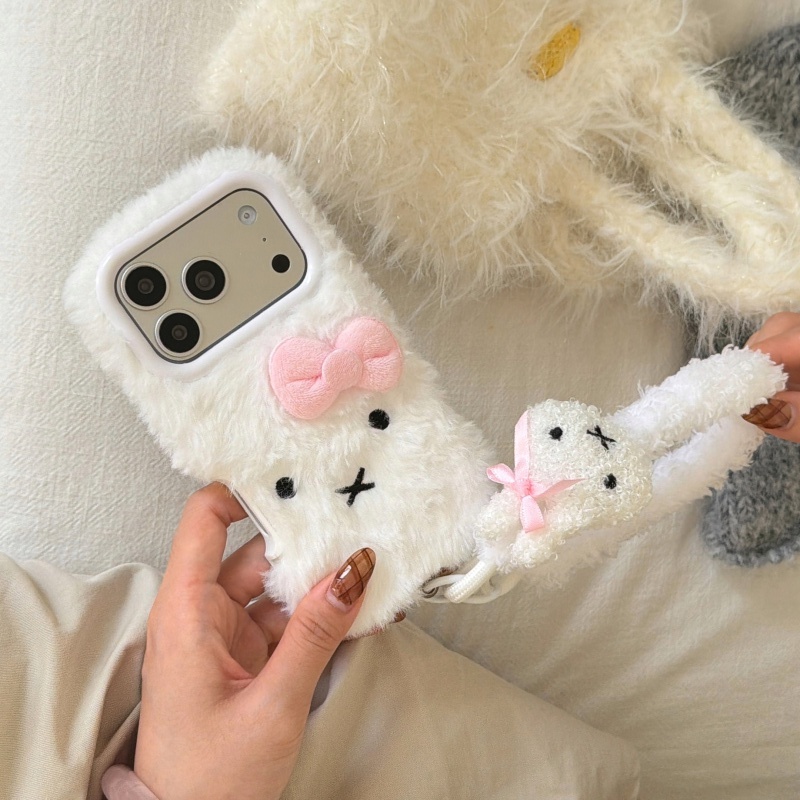 Funda de teléfono Miffy de pie - Cute Cartoon Wrist Strap Silicone Case reseña y precio