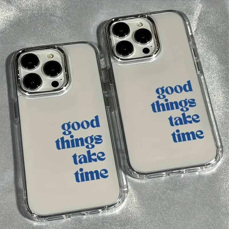 Good Things Take Time Funda co - Clear Shockproof Bumper Case reseña y precio