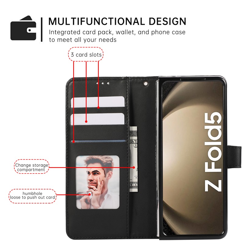 Funda de Cuero Tipo Cartera pa - Leather Wallet Card Holder Phone Cover reseña y precio