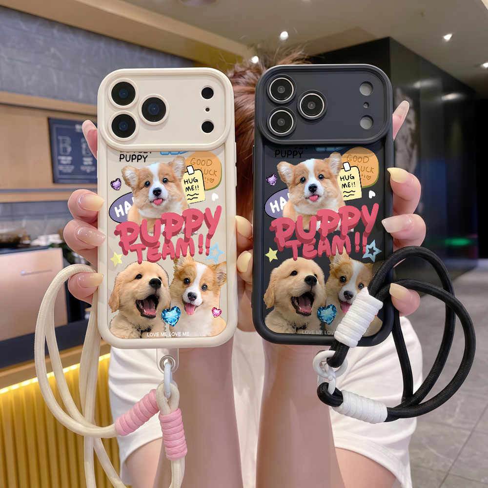 Fundas de Teléfono Suaves con  - Cute Cartoon Wrist Strap Silicone Case reseña y precio