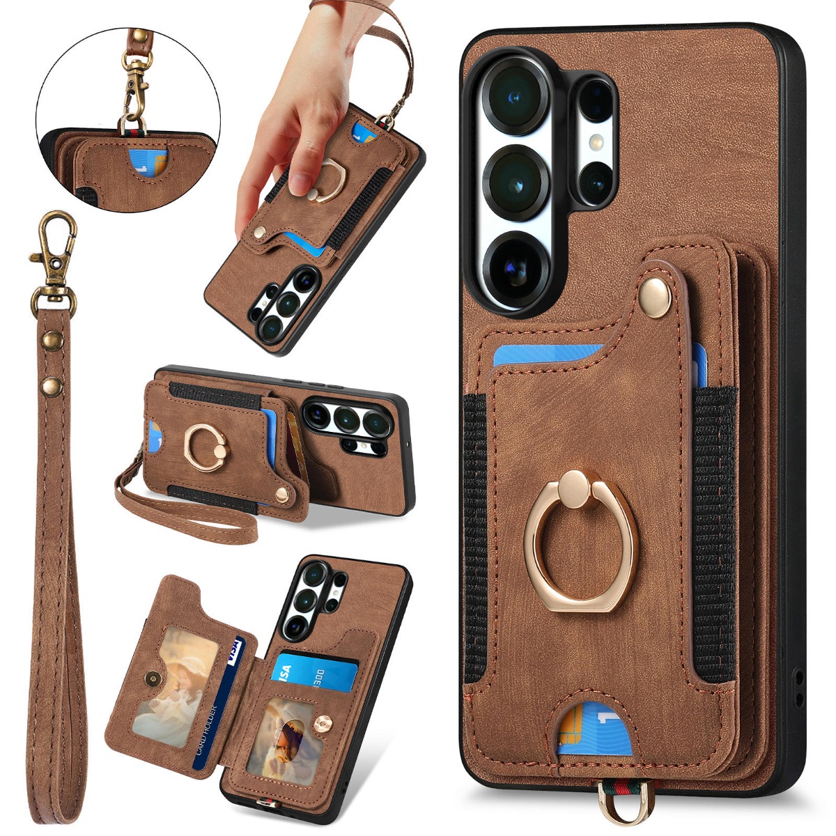 Funda para Teléfono Samsung S2 - Leather Wallet Card Holder Phone Cover reseña y precio