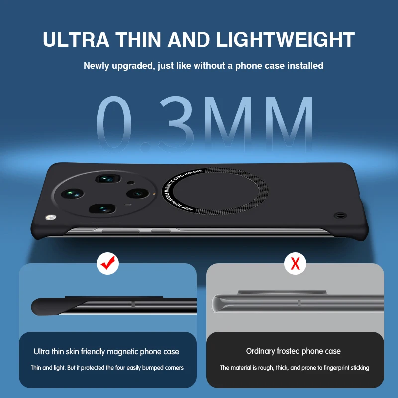 Funda de teléfono fina sin bor - Matte Hard Pc Back Case reseña y precio