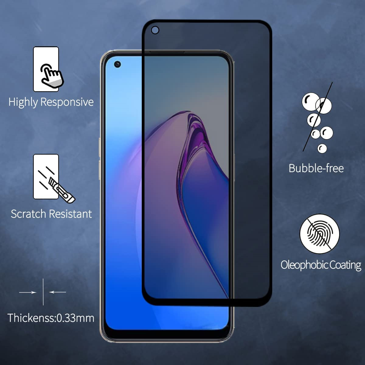 Protector de pantalla antiespí - Anti Spy Privacy Glass Case reseña y precio