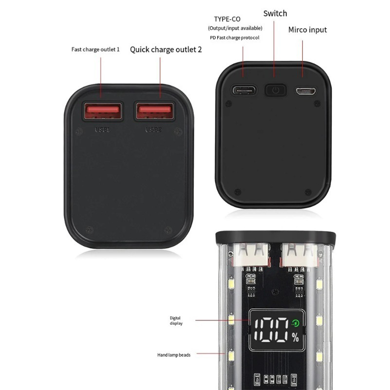 Carcasa para Power Bank 18650  - Power Banks reseña y precio