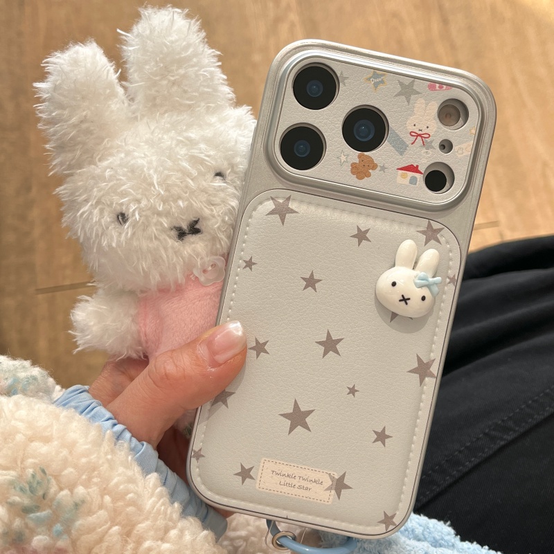 Funda de Teléfono de Cuero 3D  - Cute Cartoon Wrist Strap Silicone Case reseña y precio