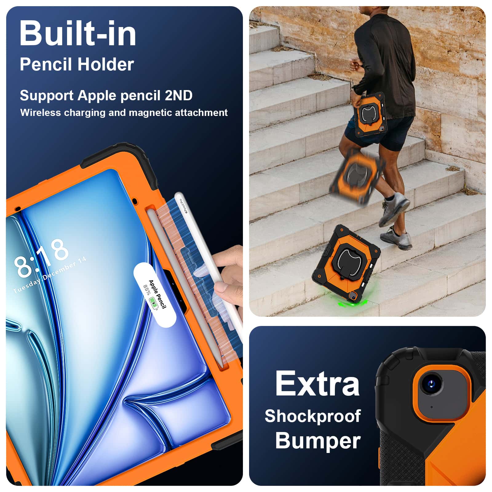 Funda para iPad Pro 13 M5 Air  - Heavy Duty 360 Full Body Protective Case reseña y precio