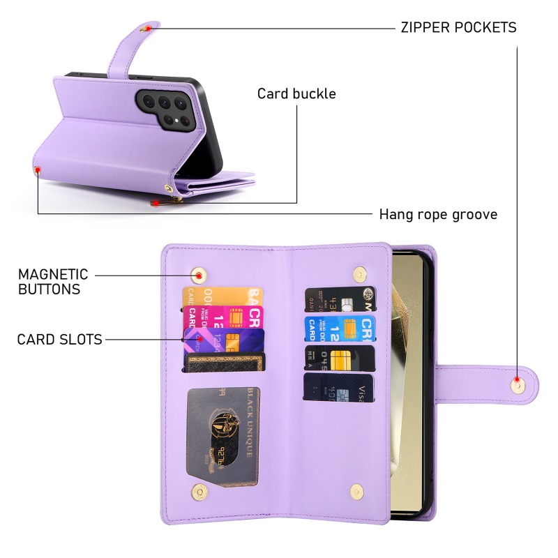 Funda de teléfono tipo bandole - Leather Wallet Card Holder Phone Cover reseña y precio